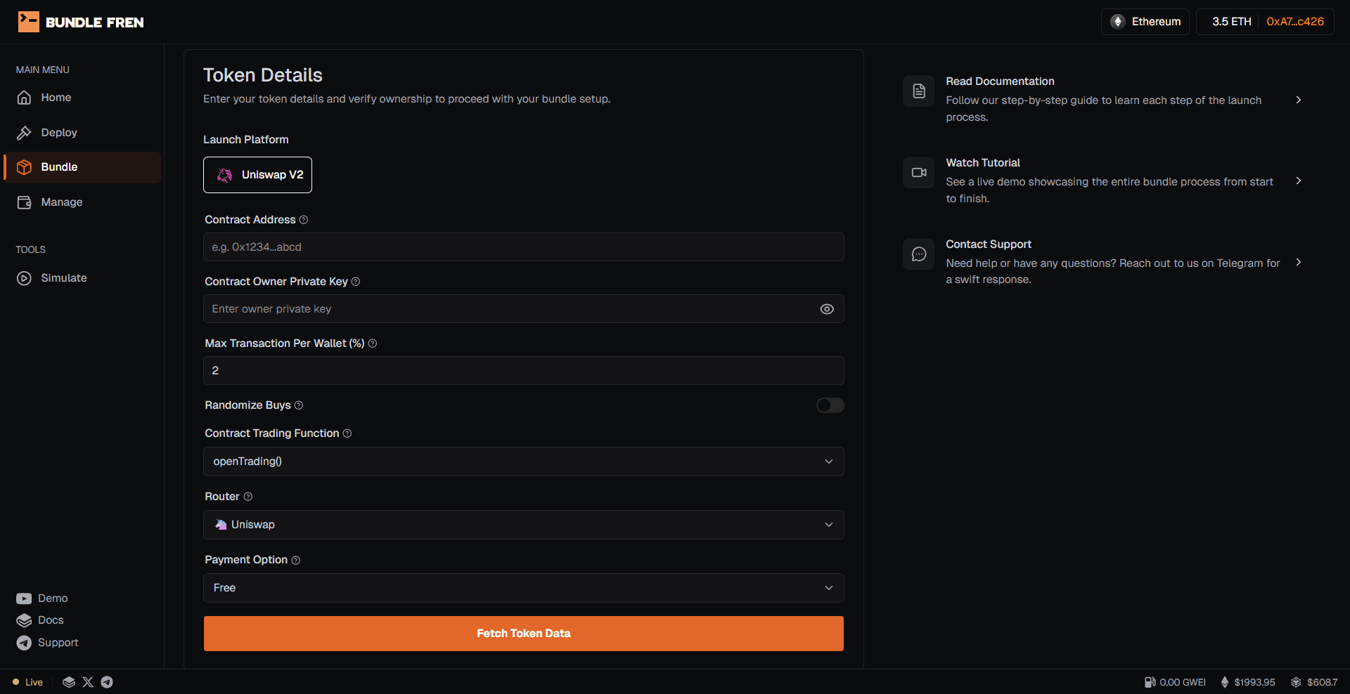 Token Bundle Step 01 visualisation